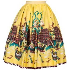 Pinup Girl Clothing Italian Landscape Jenny Skirt